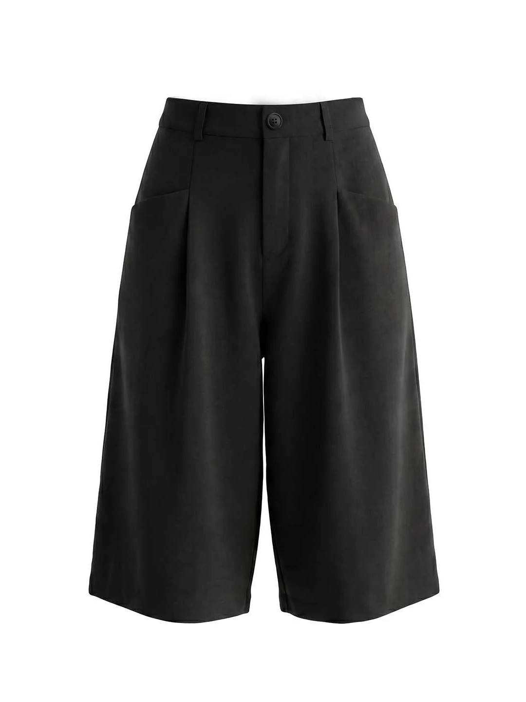 Imitation Linen Loose-fit 7 Points Dress Pants Shorts - Image 11