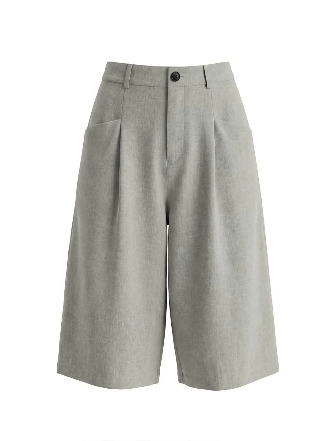 Imitation Linen Loose-fit 7 Points Dress Pants Shorts - Image 6