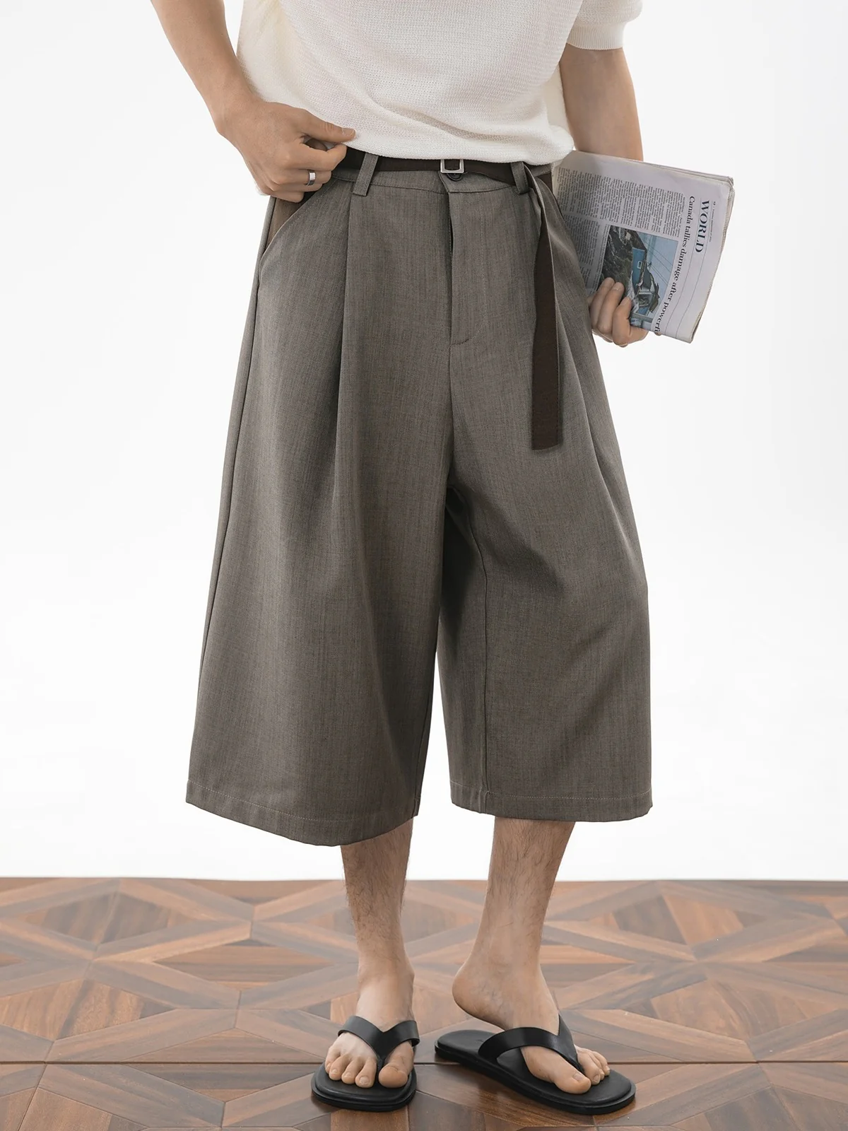 Cleanfit Patchwork 7 Points Dress Pants Shorts - Image 3