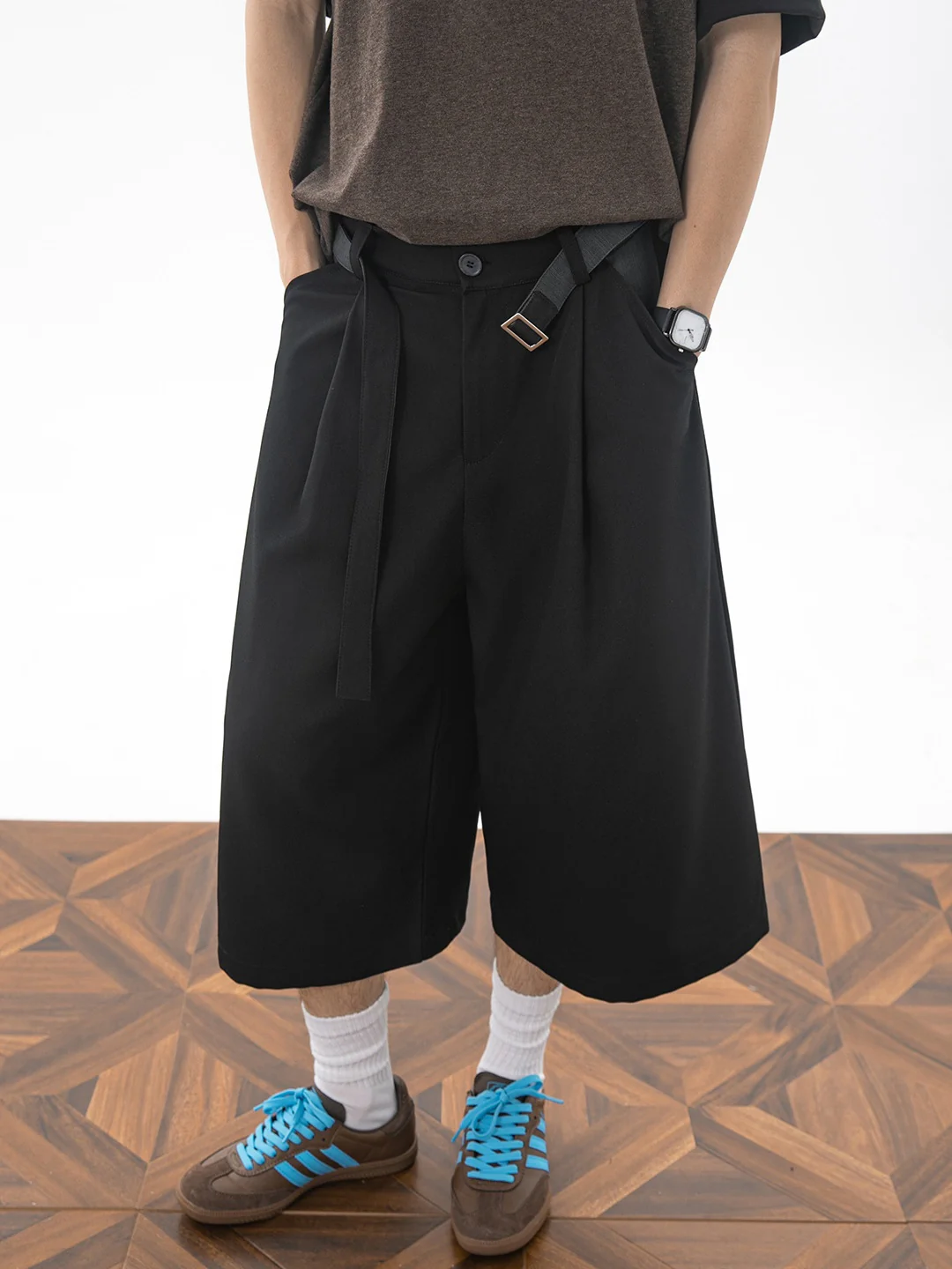 Cleanfit Patchwork 7 Points Dress Pants Shorts - Image 6