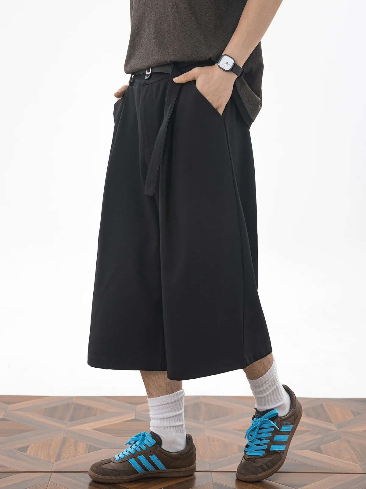 Cleanfit Patchwork 7 Points Dress Pants Shorts - Image 7