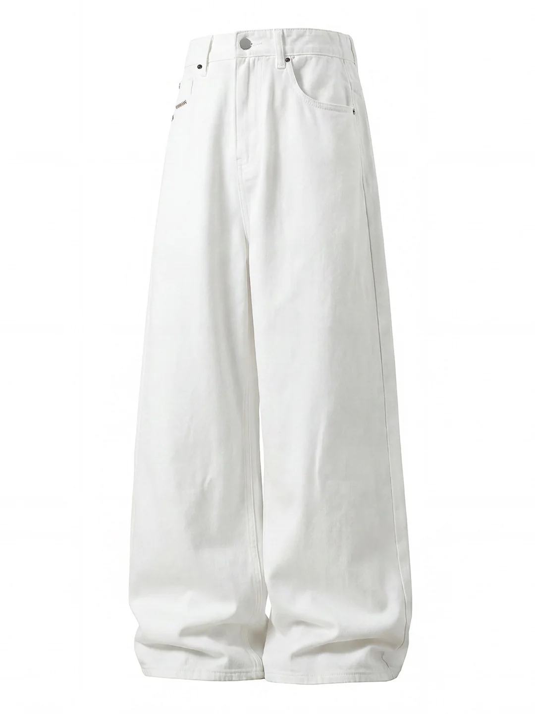 Retro Color-blocked Loose-fit Straight-fit Jeans - Image 7