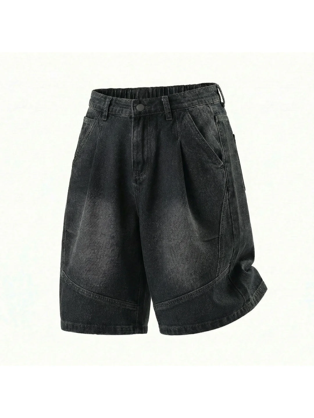 Loose-fit Water-washed Distressed Five Points Denim Shorts - Image 9