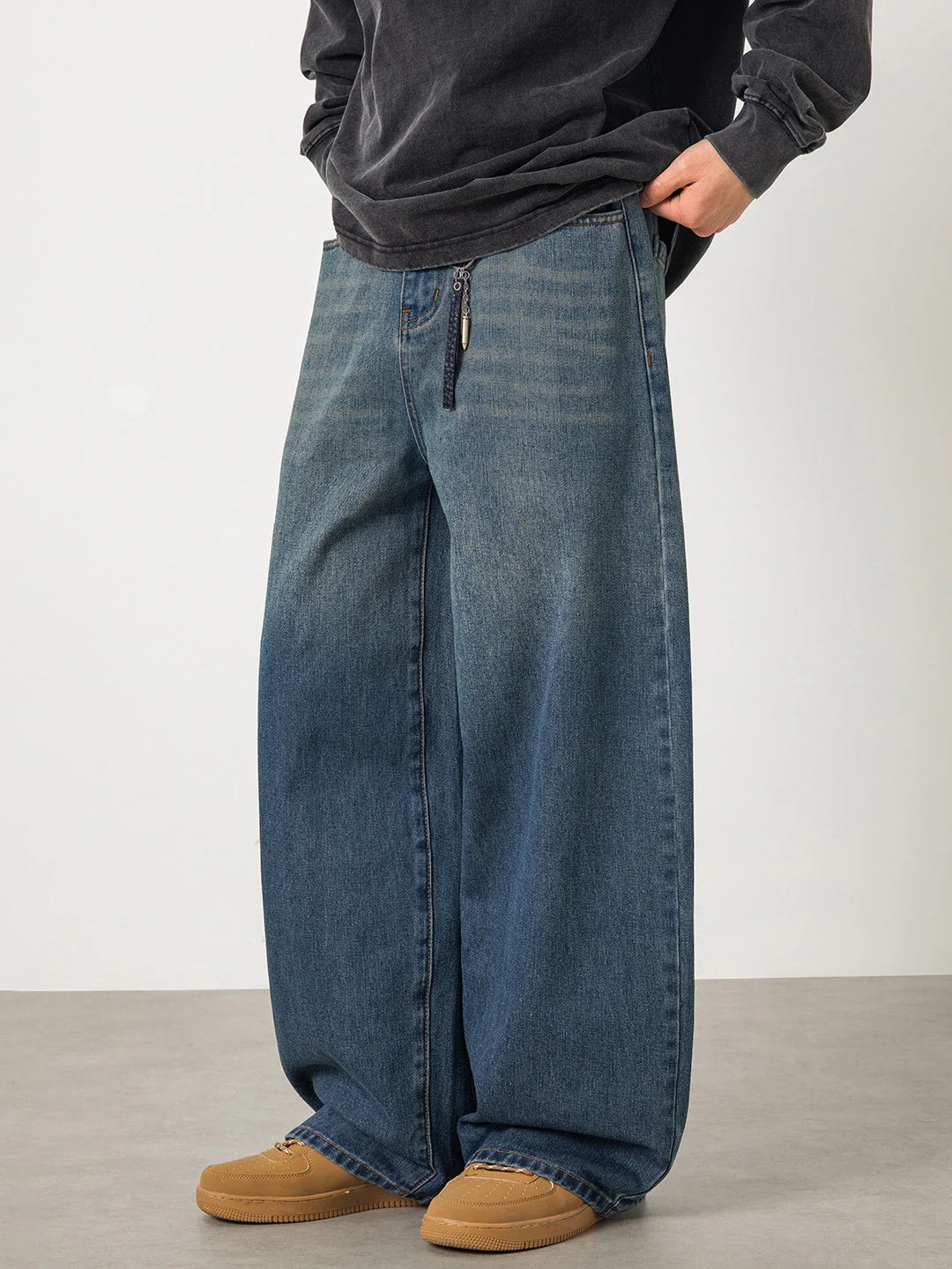 Washed Gradient Blue Straight-fit Jeans - Image 2