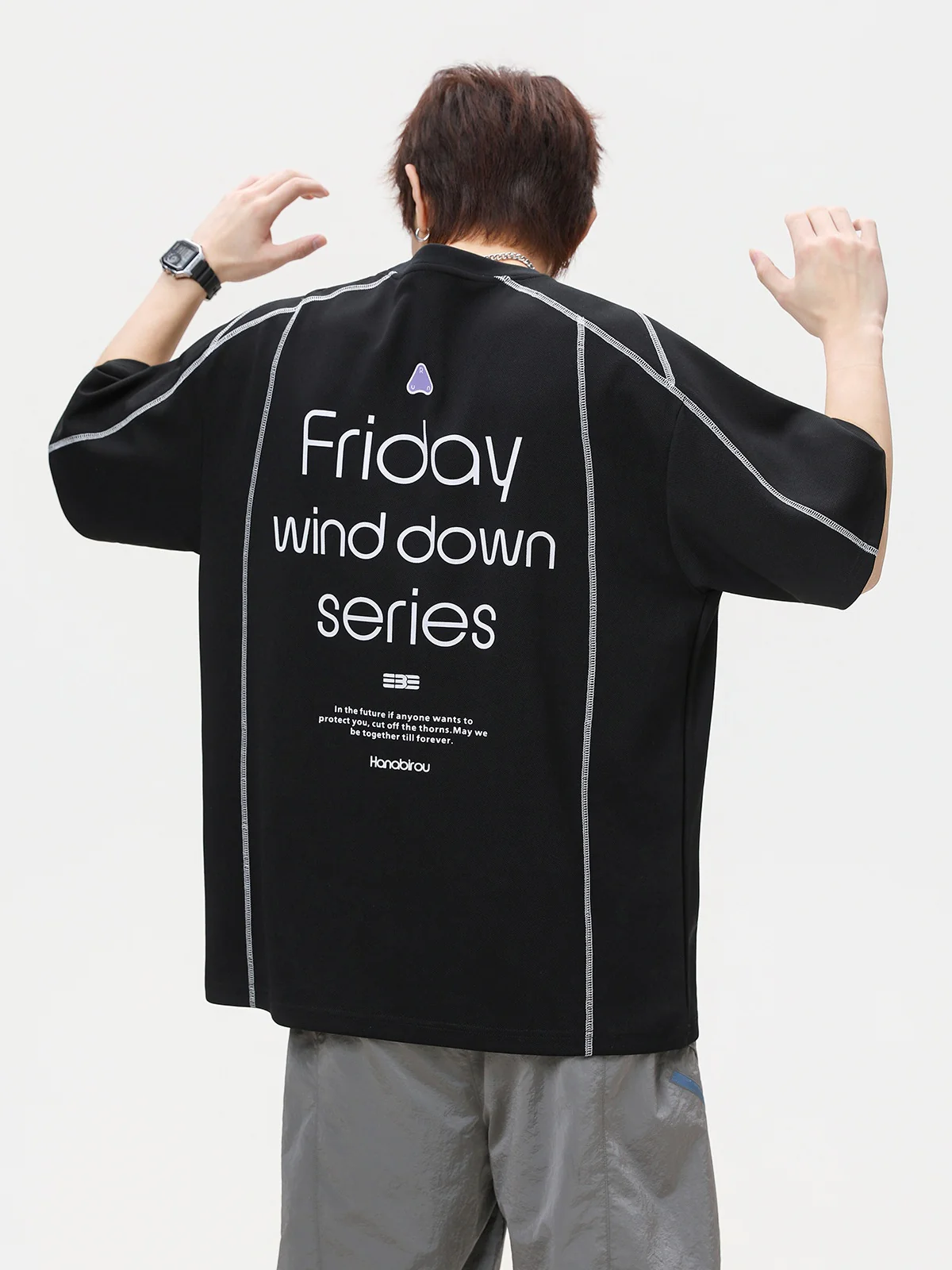 Color-blocked Printed Breathable Sports T-shirts - Image 6