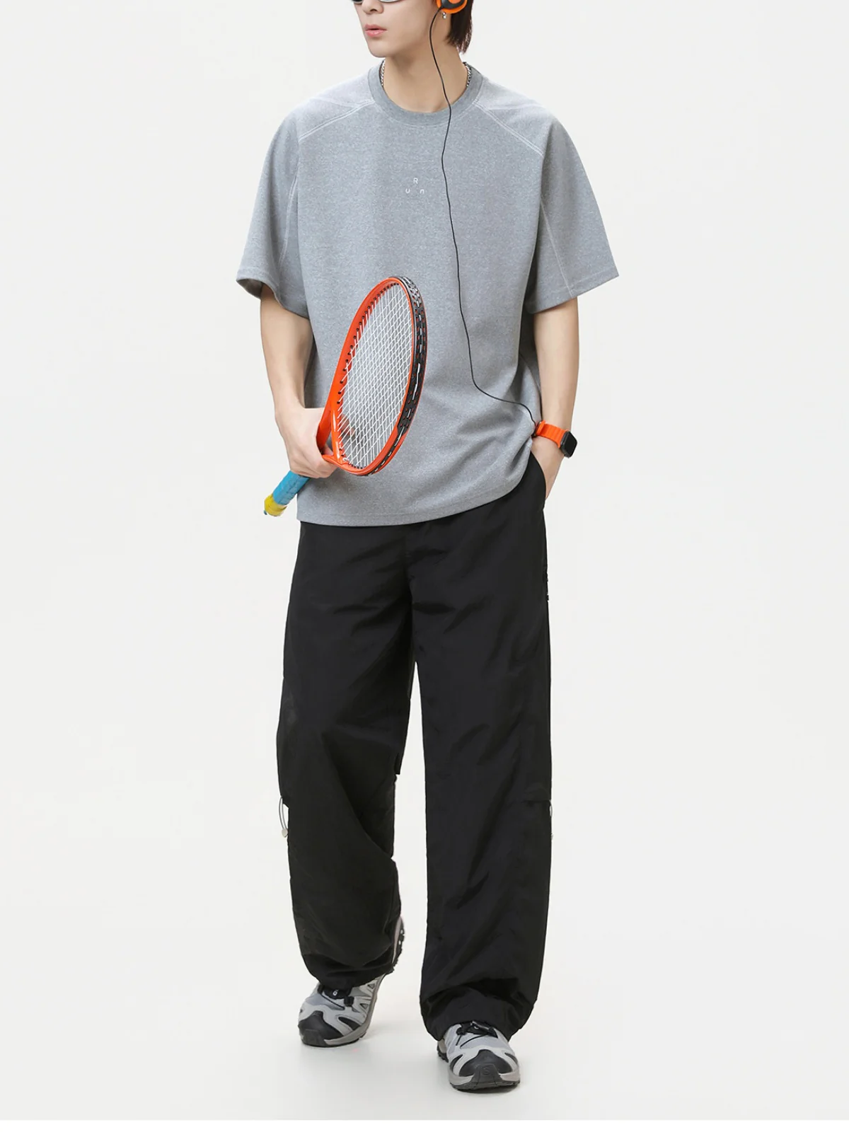 Color-blocked Printed Breathable Sports T-shirts - Image 8