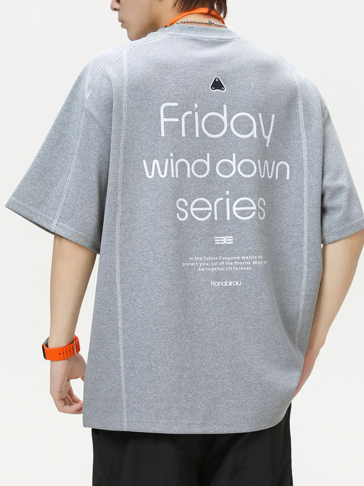 Color-blocked Printed Breathable Sports T-shirts - Image 9
