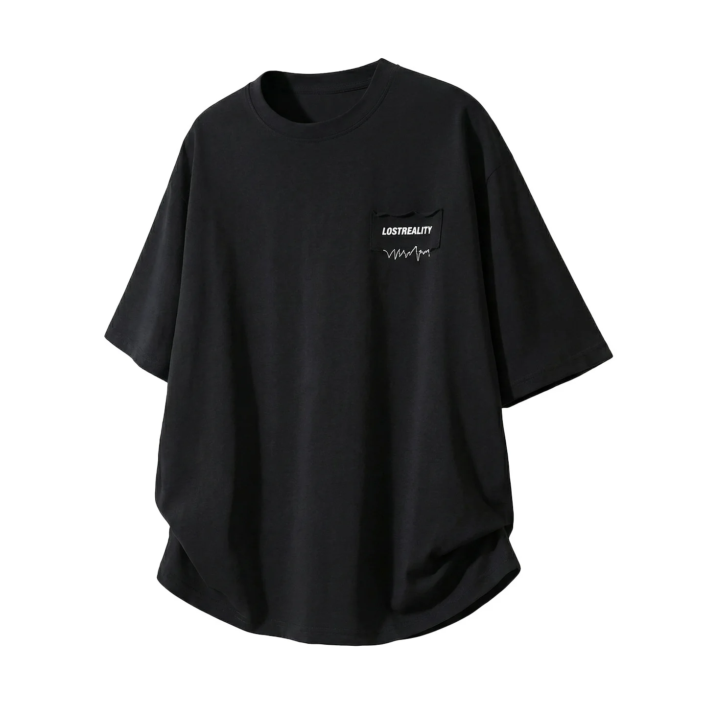 Color-blocked Letter Applique Loose-fit T-shirts - Image 10