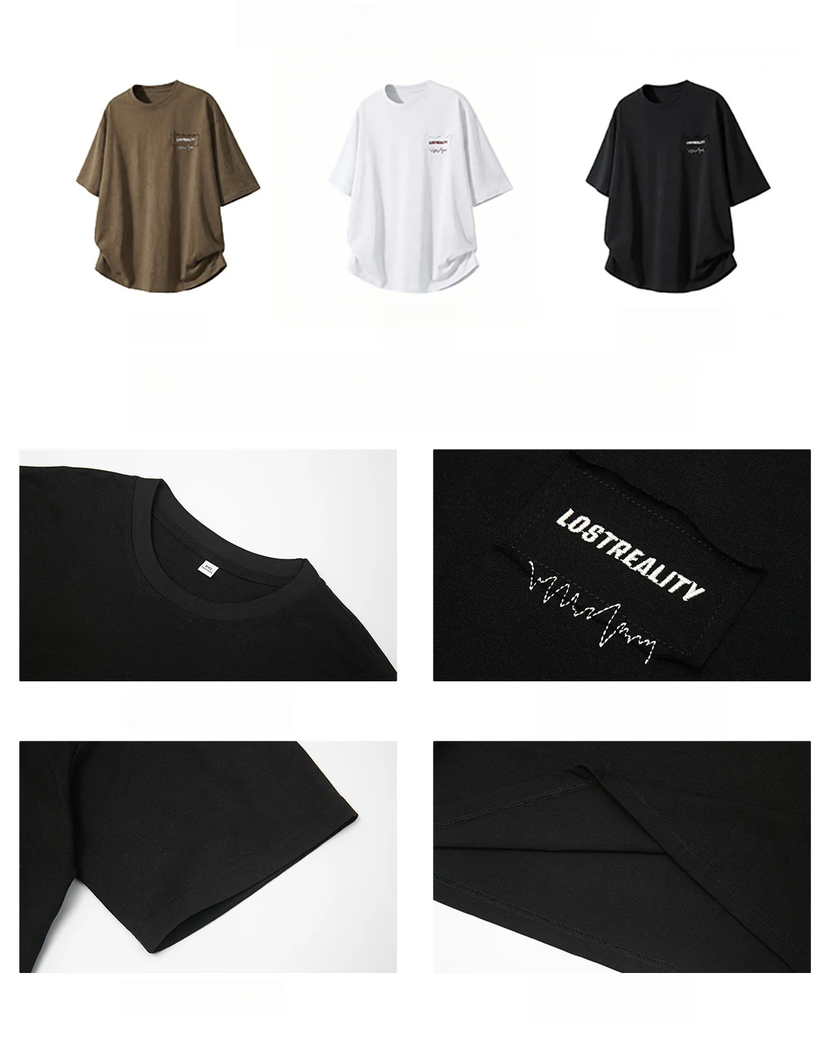 Color-blocked Letter Applique Loose-fit T-shirts - Image 9