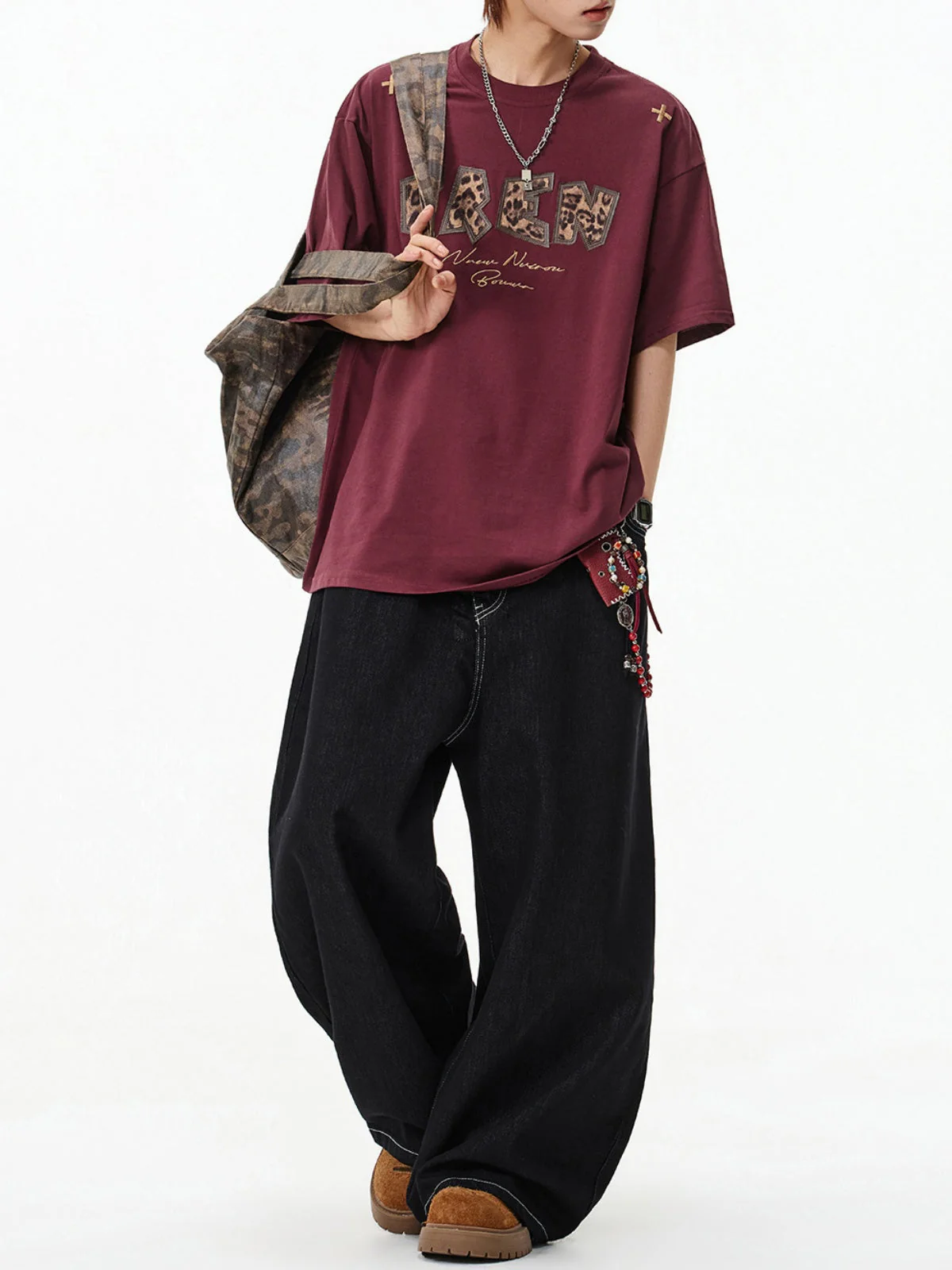 Leopard Print Printed Loose-fit T-shirts - Image 2