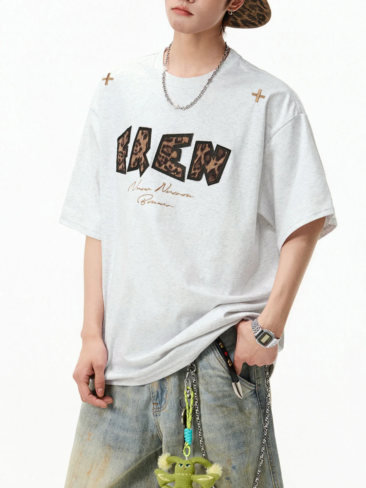 Leopard Print Printed Loose-fit T-shirts - Image 5