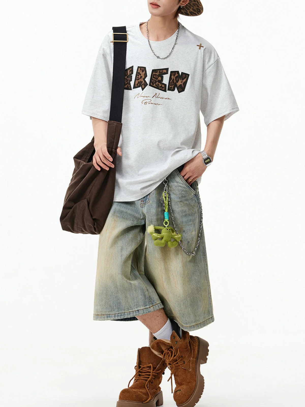 Leopard Print Printed Loose-fit T-shirts - Image 6