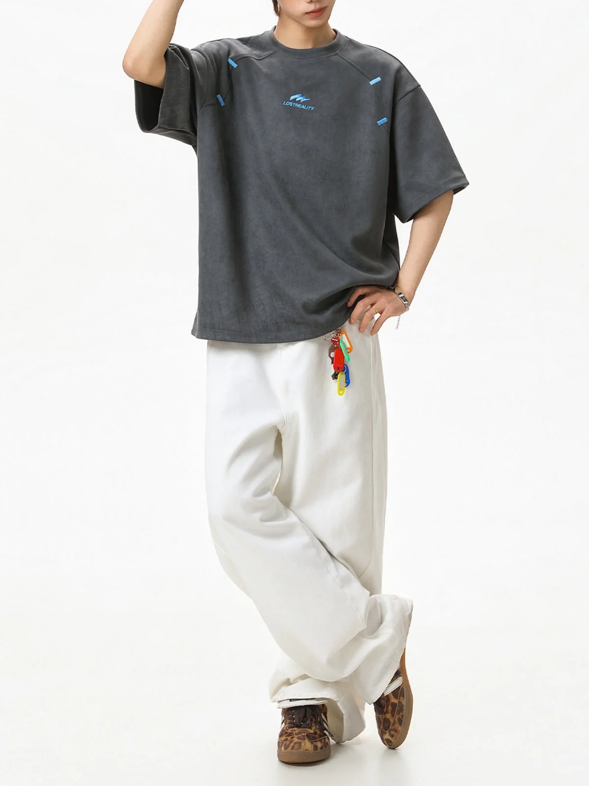 Color-blocked Printed Patchwork T-shirts - Image 3