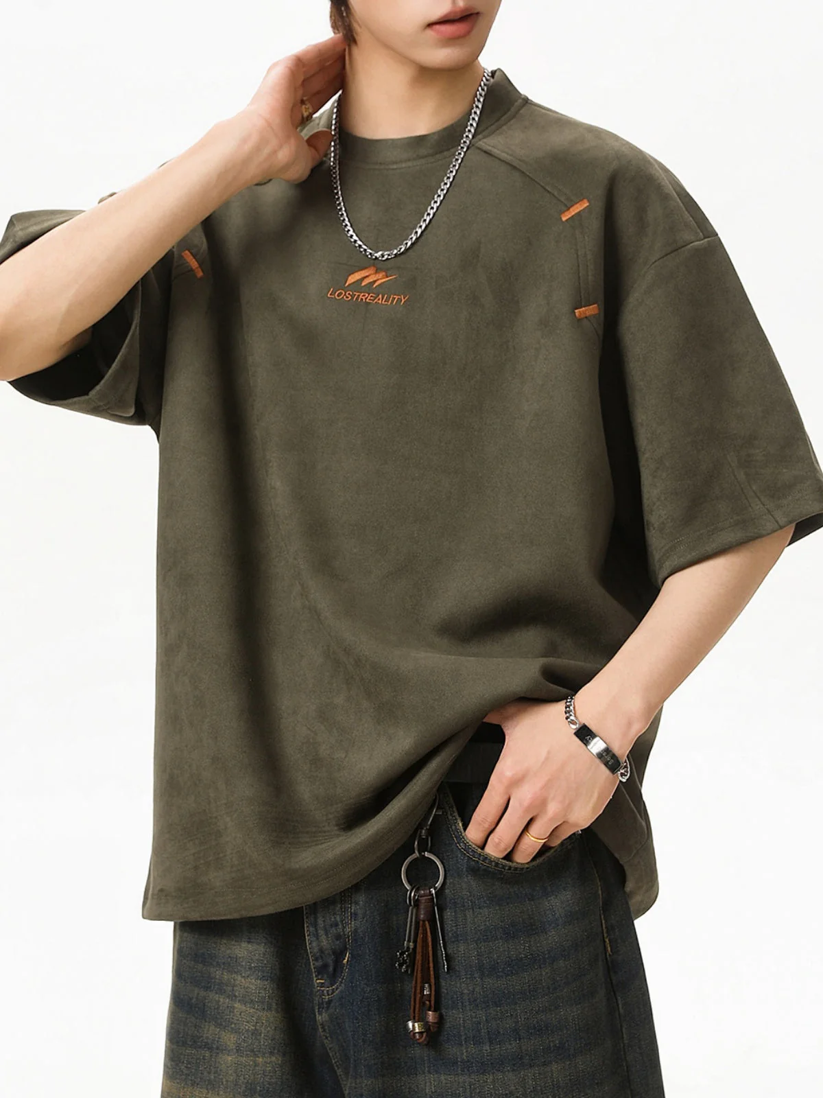 Color-blocked Printed Patchwork T-shirts - Image 8