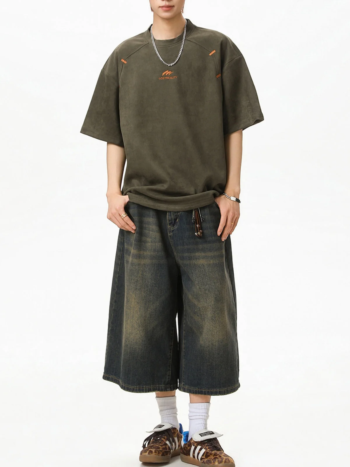 Color-blocked Printed Patchwork T-shirts - Image 9