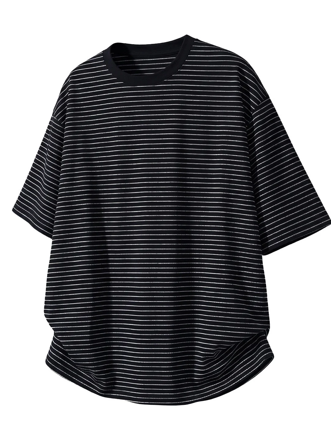 Simplicity Black And White Stripes T-shirts - Image 9