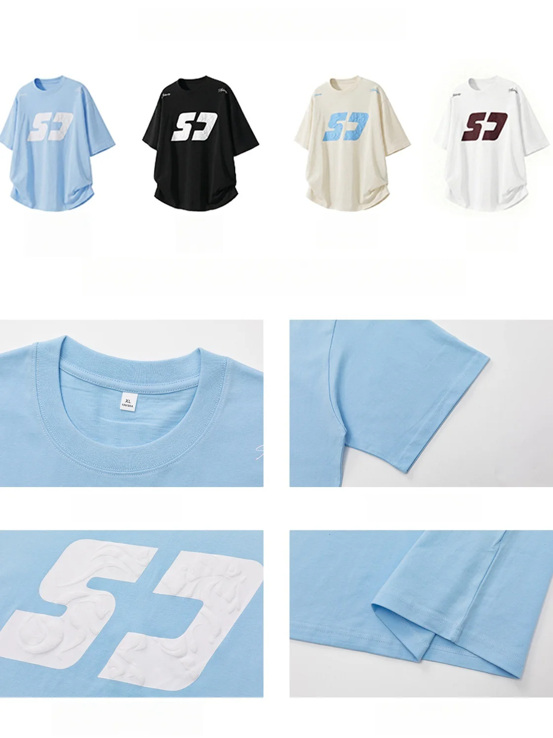 Color-blocked Printed Loose-fit T-shirts - Image 4