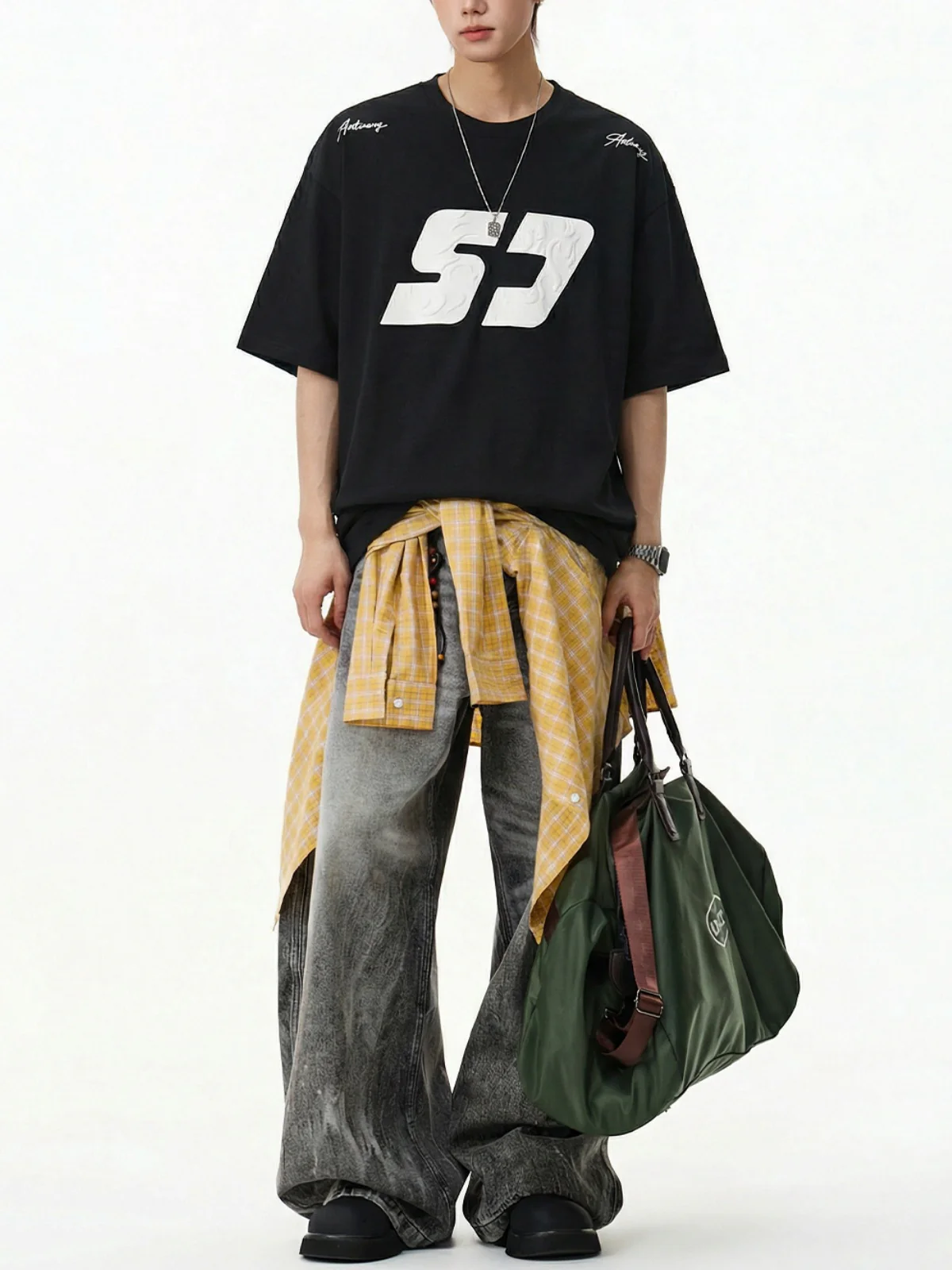 Color-blocked Printed Loose-fit T-shirts - Image 9
