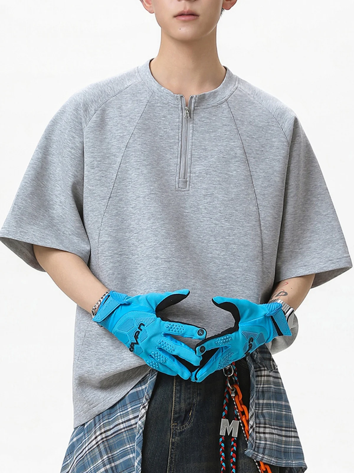 Half Zipper Stereo T-shirts - Image 2