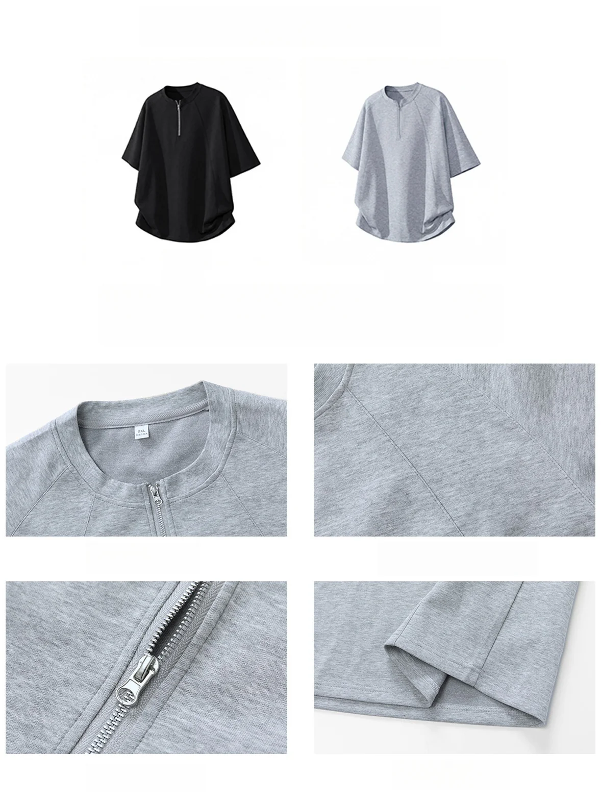 Half Zipper Stereo T-shirts - Image 4