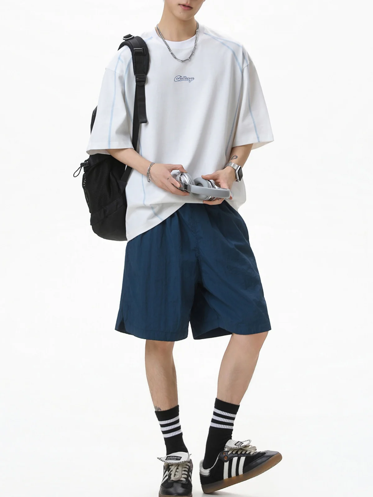 Color-blocked Letter Printed T-shirts - Image 8