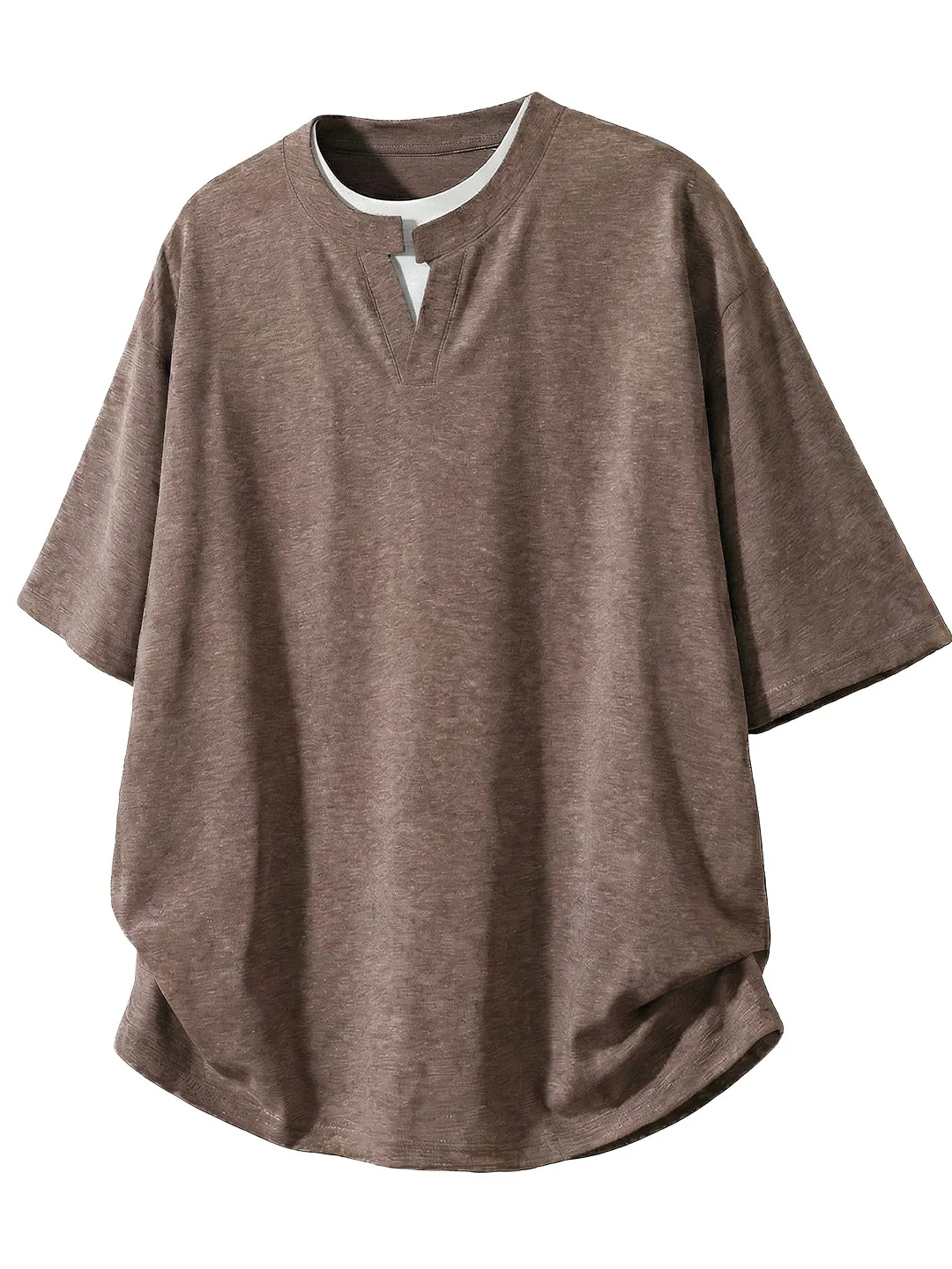 Simplicity Layered-look Loose-fit Asymmetrical T-shirts - Image 3