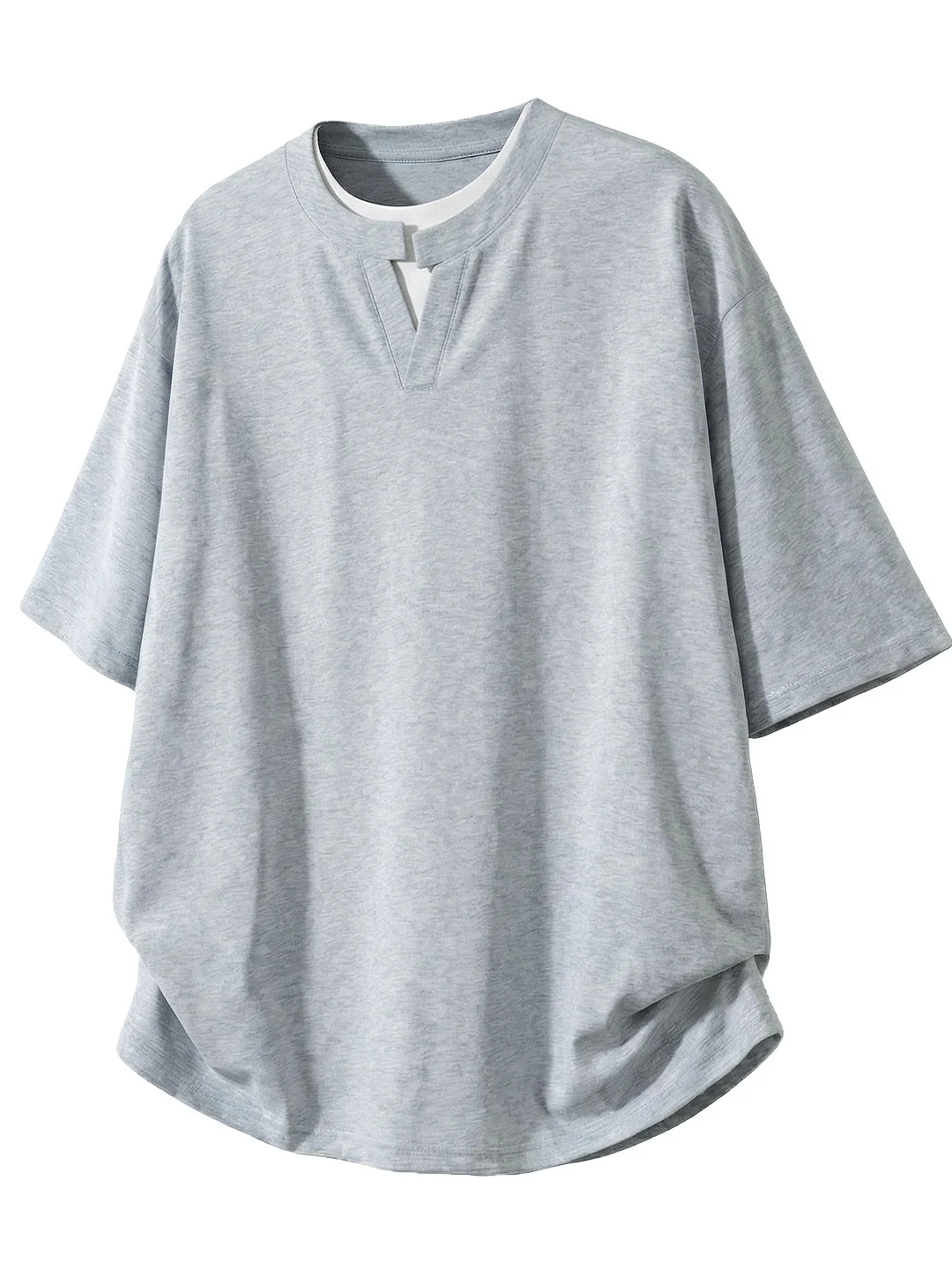 Simplicity Layered-look Loose-fit Asymmetrical T-shirts - Image 7