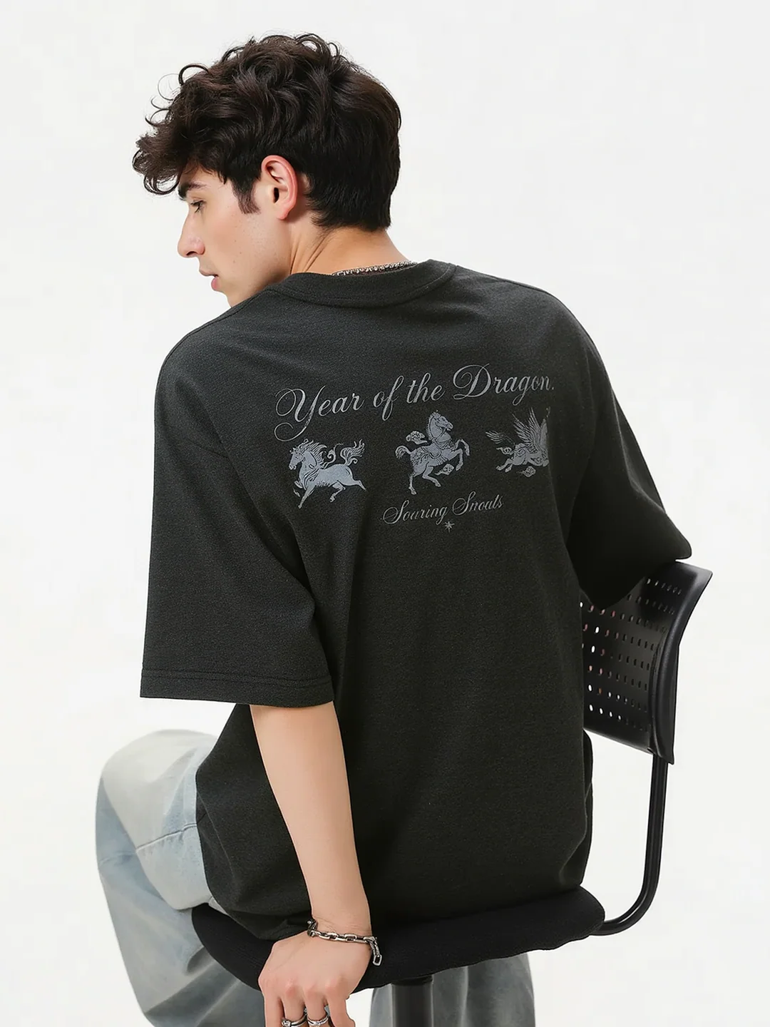 Retro Color-blocked Printed T-shirts