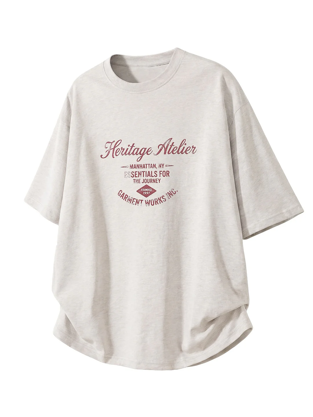 Distressed Mottled Letter Printed T-shirts - Image 3