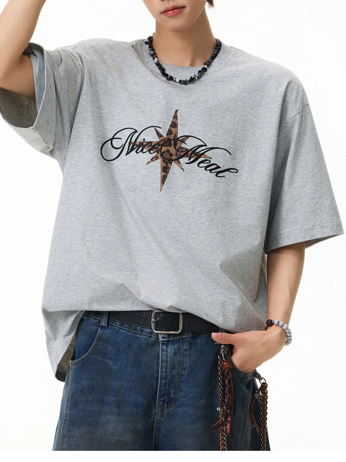 Leopard Print Retro Loose-fit T-shirts - Image 10