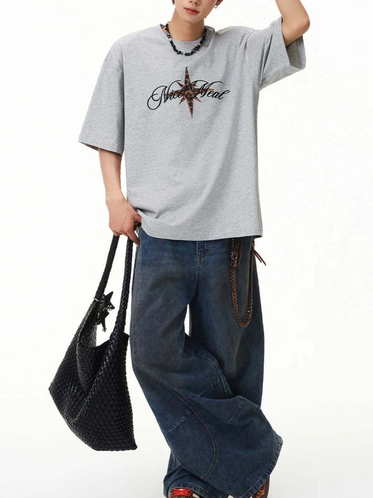 Leopard Print Retro Loose-fit T-shirts - Image 11