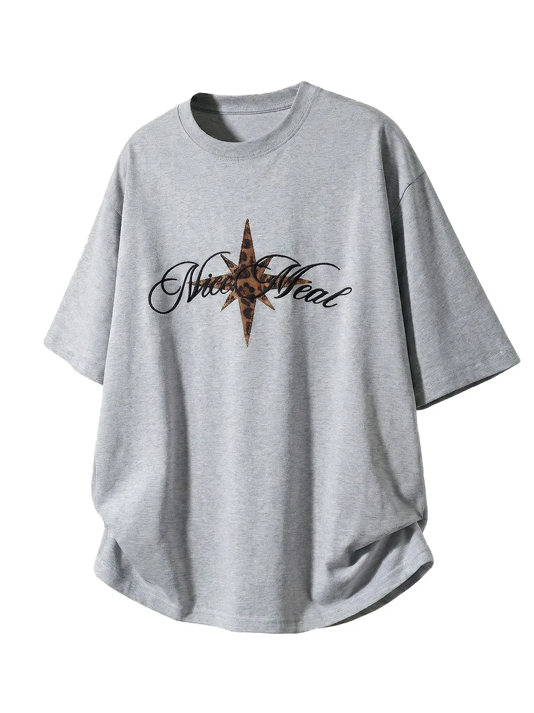 Leopard Print Retro Loose-fit T-shirts - Image 12