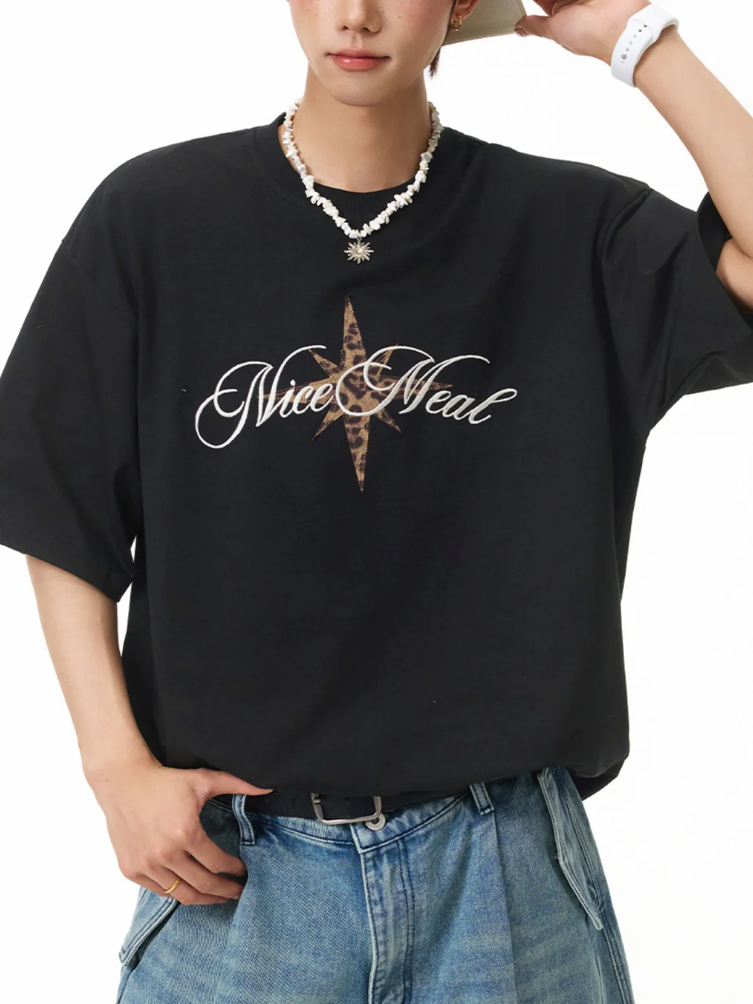 Leopard Print Retro Loose-fit T-shirts - Image 5
