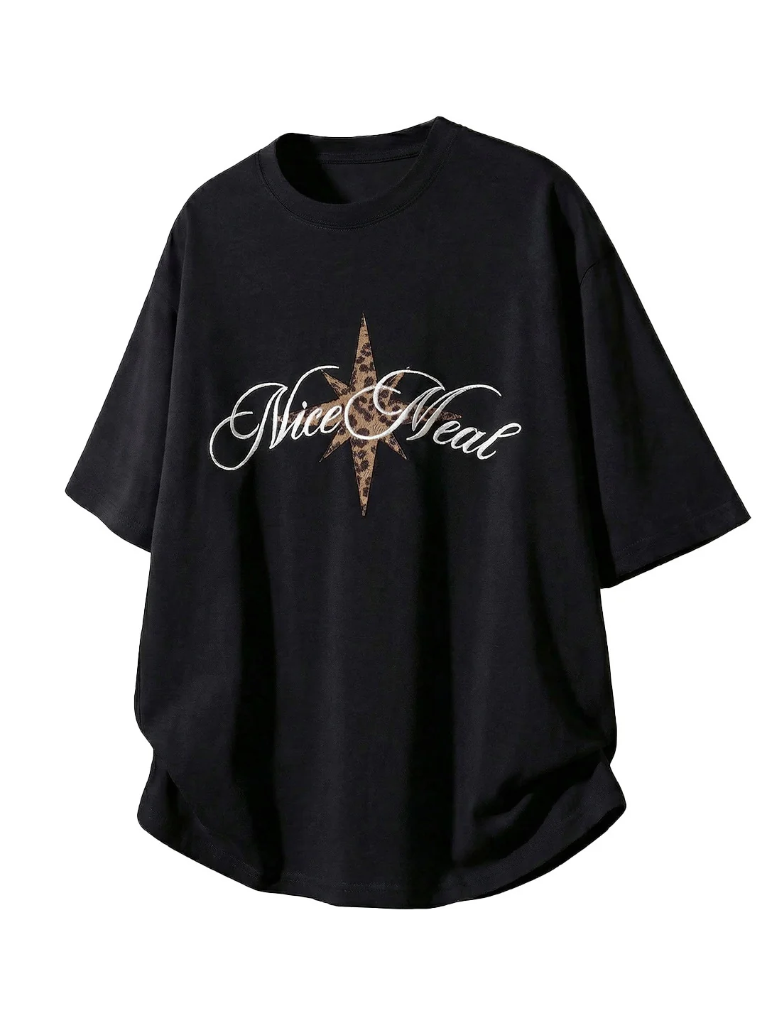 Leopard Print Retro Loose-fit T-shirts - Image 8