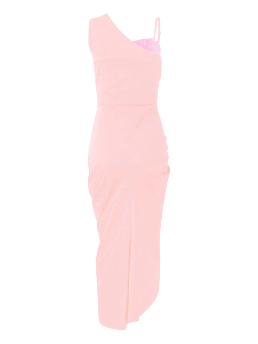 Sequins Slits Splicing Formal Dress Mini&Short Dresses - Image 12