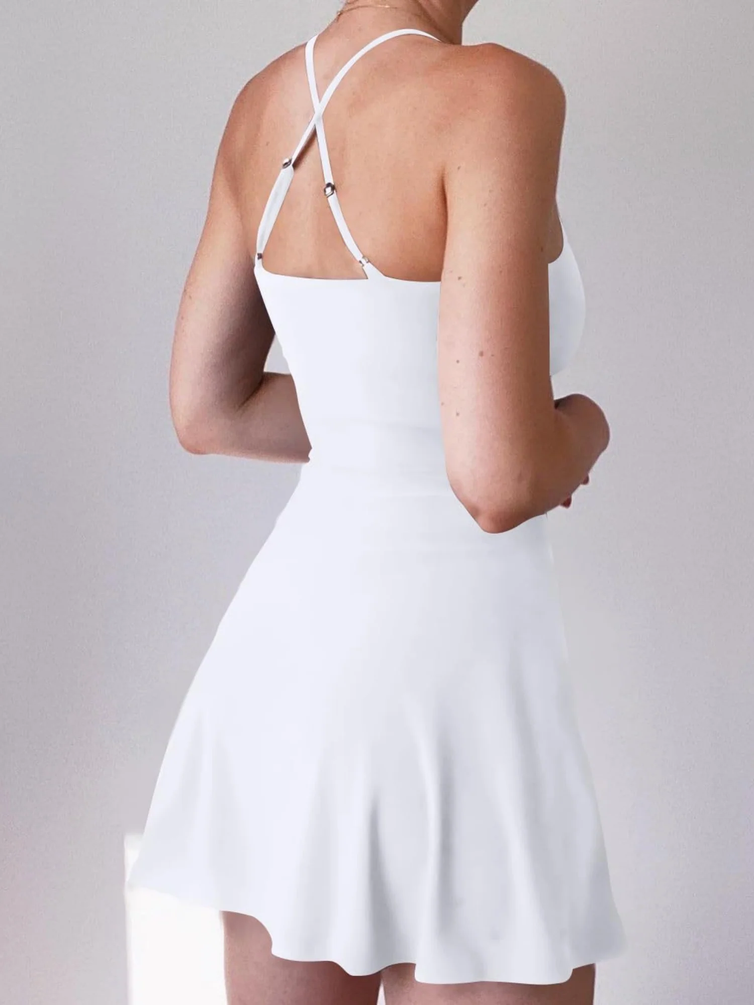 Tennis Short Dress Anti-exposure Shorts Fitness Yoga Clothes 2-piece Sets - Image 2