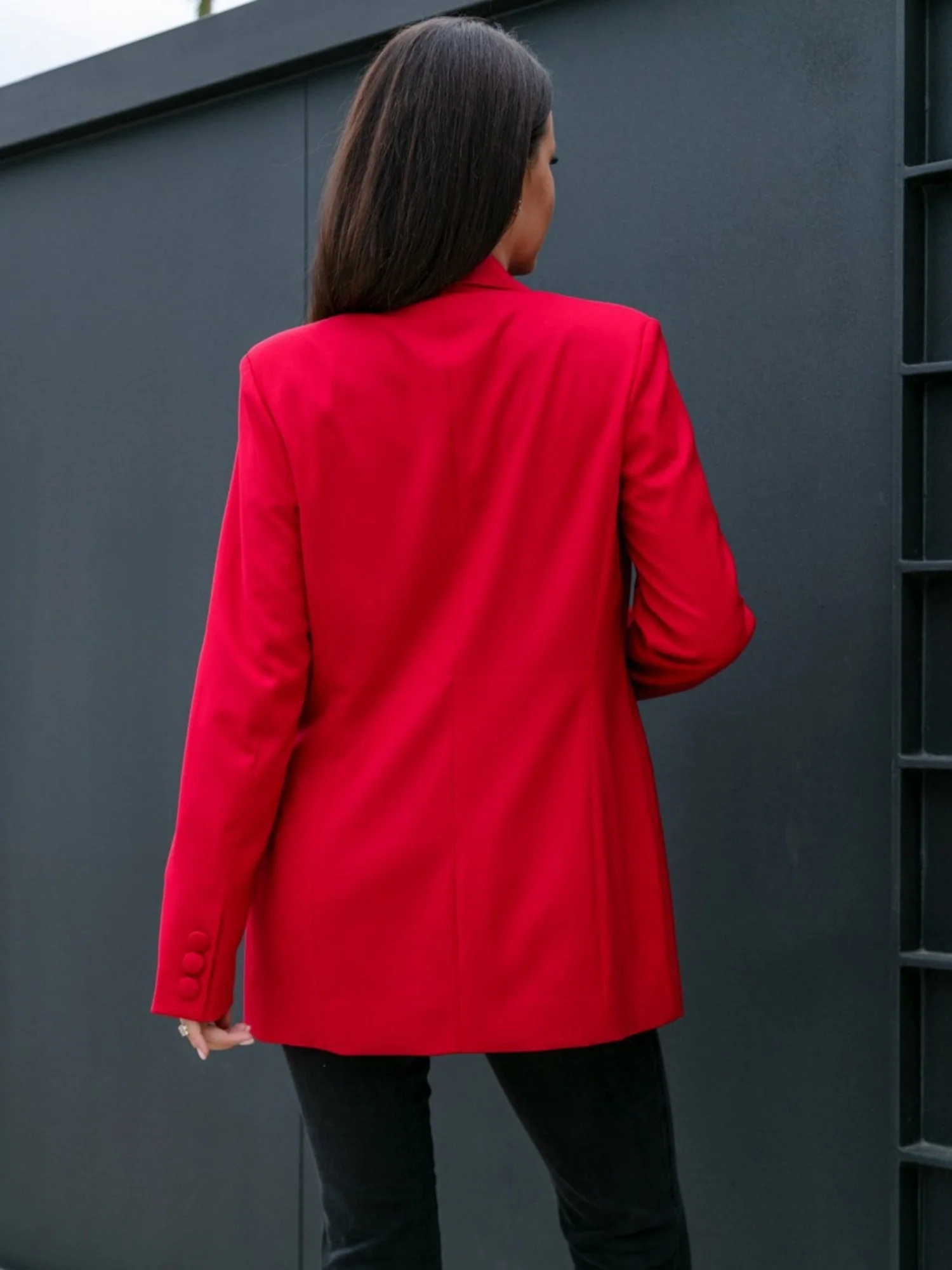Lapel Double-breasted Blazers - Image 9