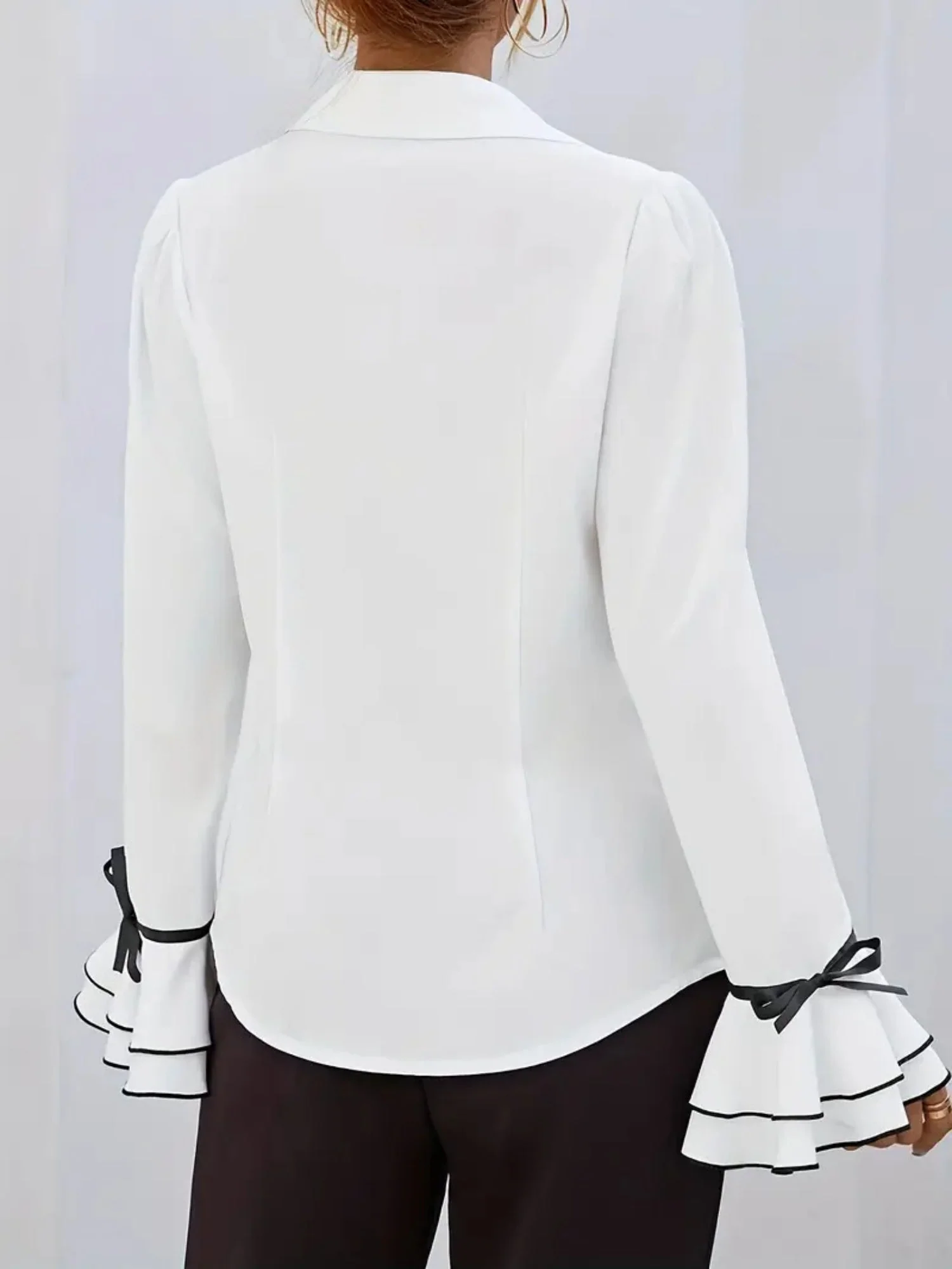 Ruffle Bell Sleeves Blouse&Shirts - Image 3