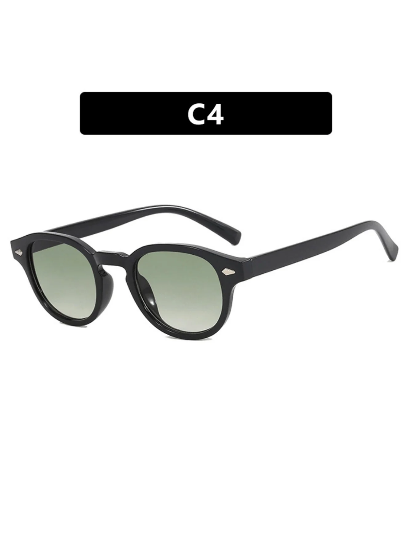 Riveted Arrow Small Frame Oval Sunglasses - Image 11