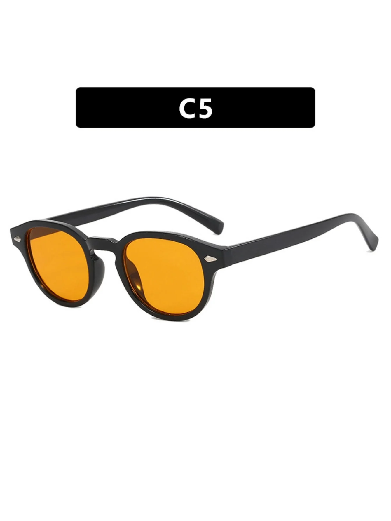 Riveted Arrow Small Frame Oval Sunglasses - Image 13