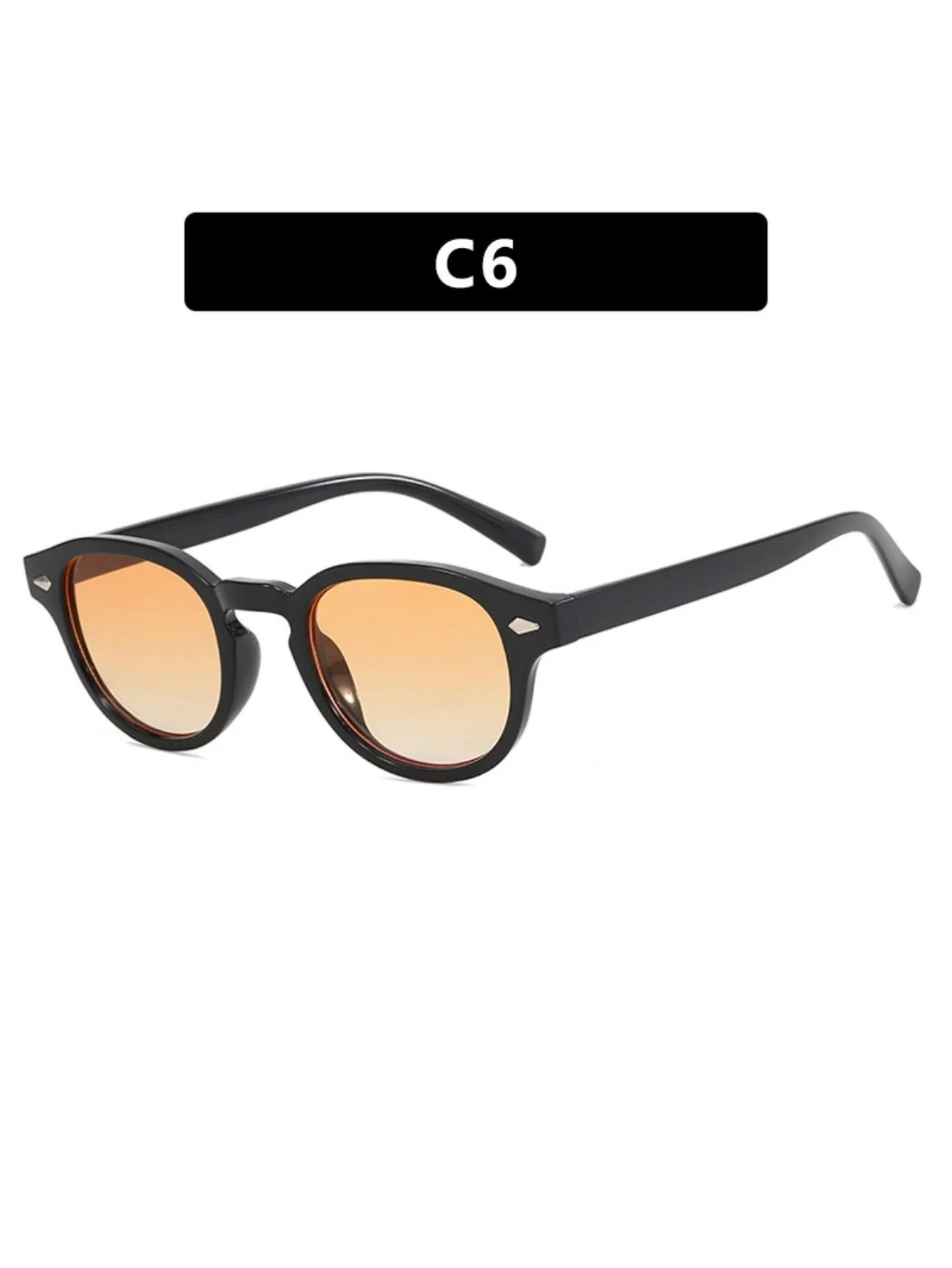 Riveted Arrow Small Frame Oval Sunglasses - Image 15
