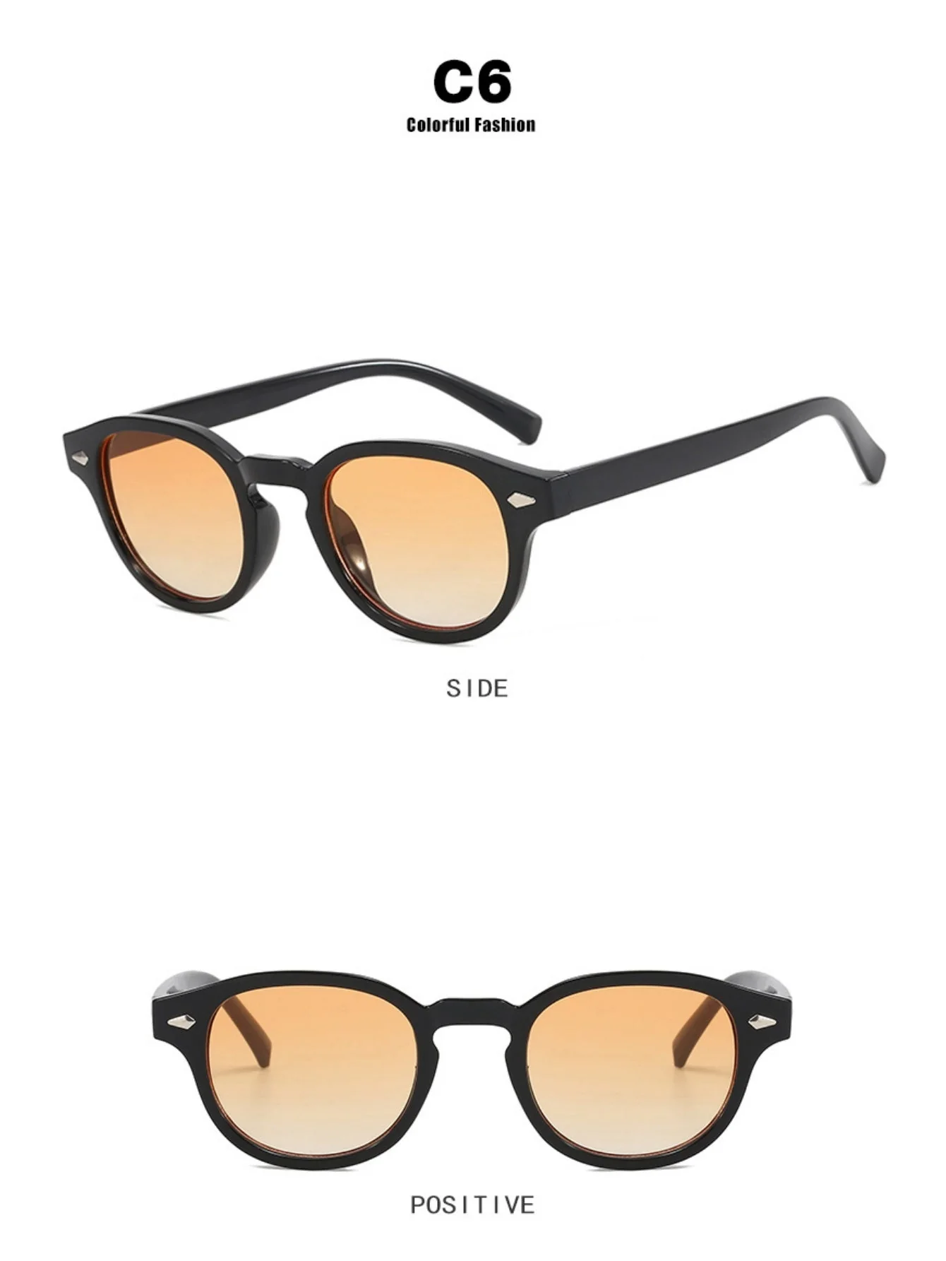 Riveted Arrow Small Frame Oval Sunglasses - Image 16