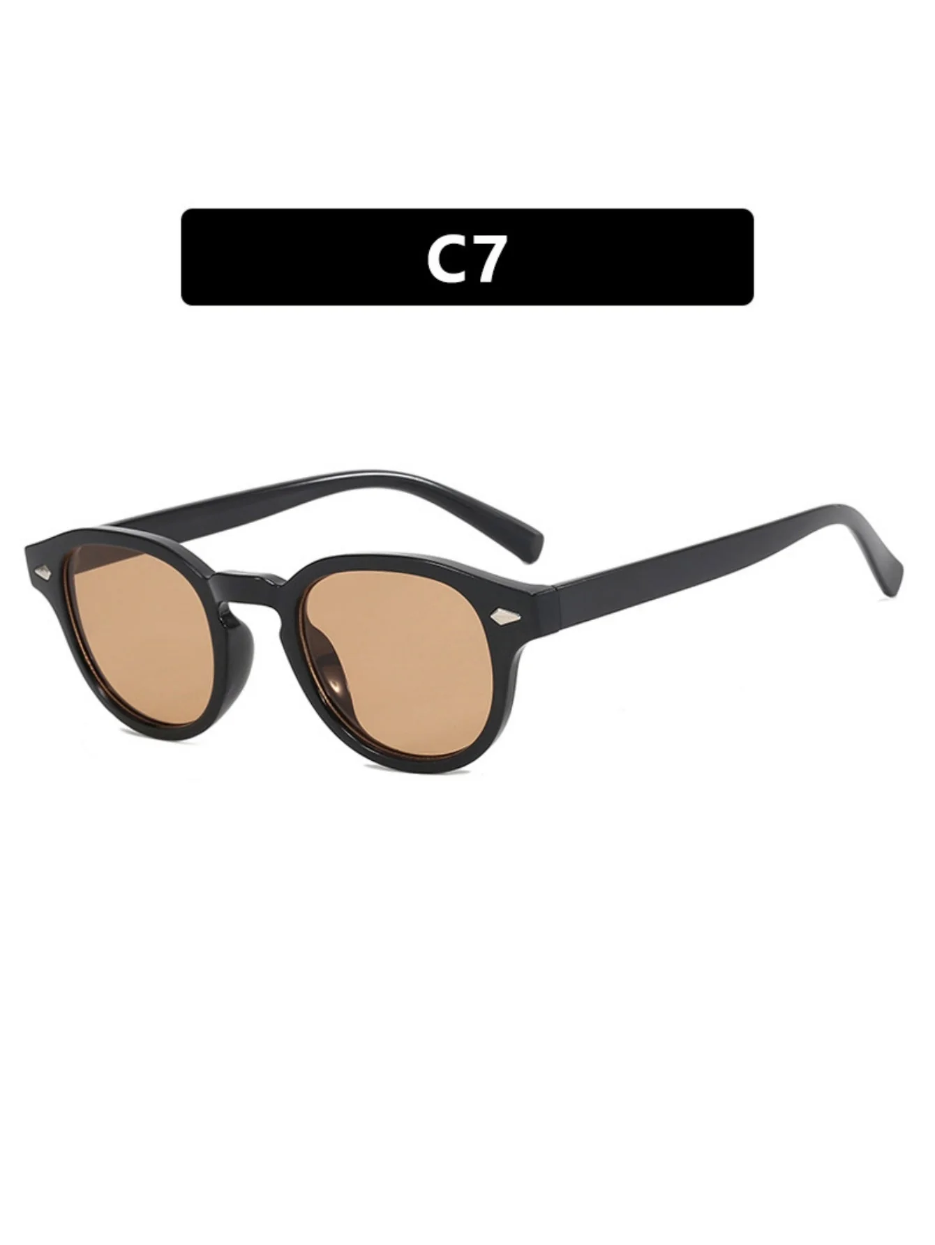 Riveted Arrow Small Frame Oval Sunglasses - Image 17