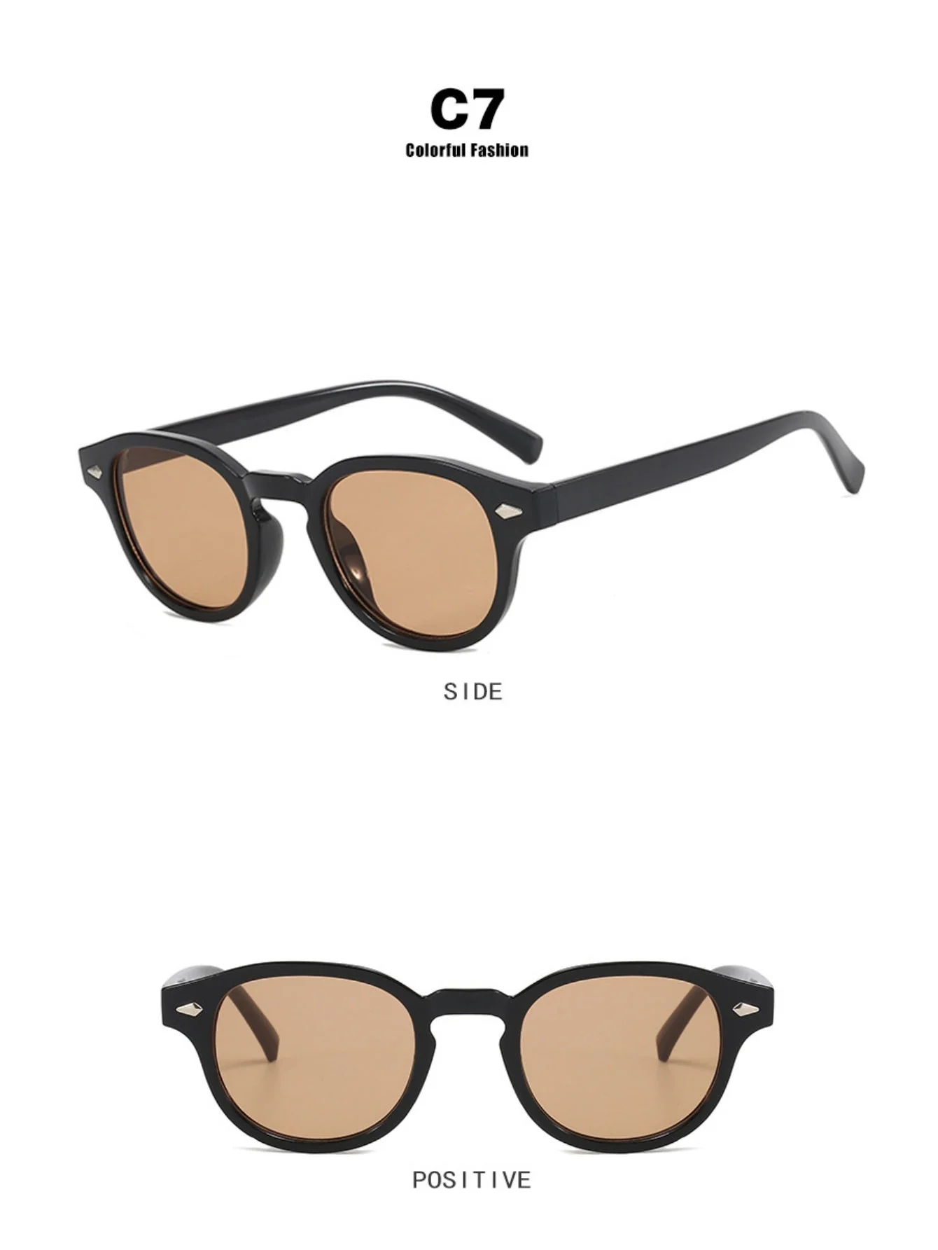 Riveted Arrow Small Frame Oval Sunglasses - Image 18