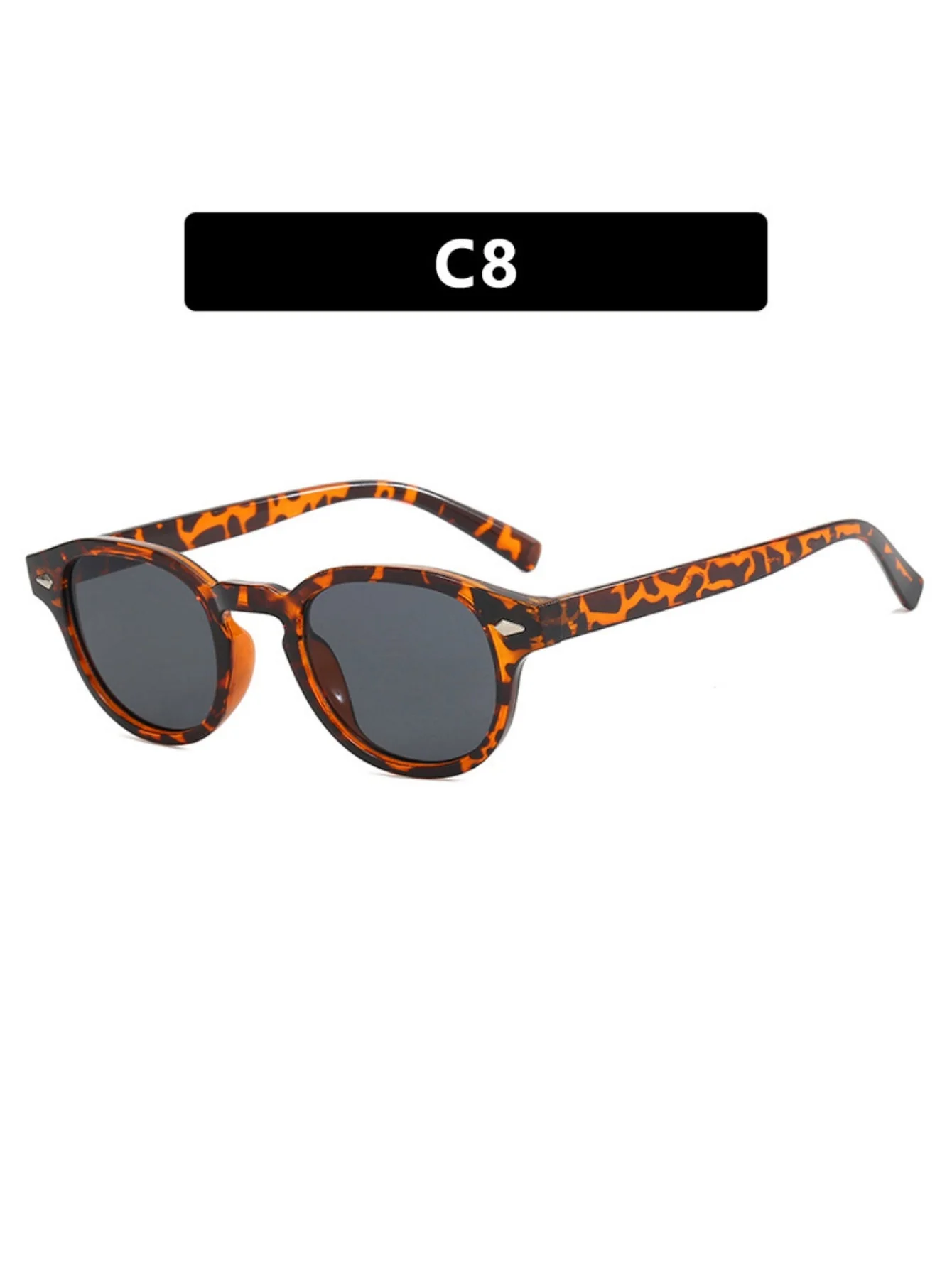 Riveted Arrow Small Frame Oval Sunglasses - Image 19
