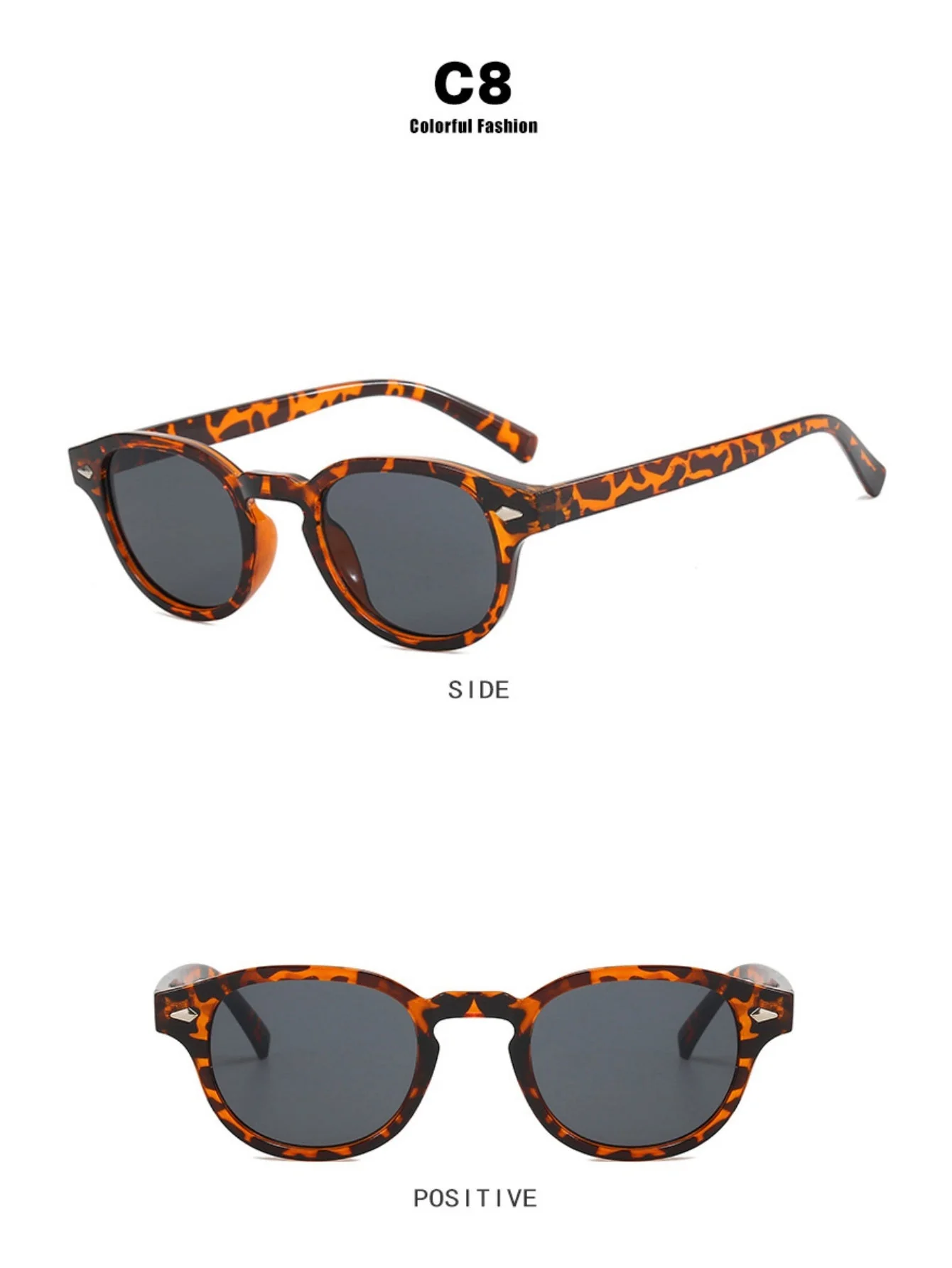 Riveted Arrow Small Frame Oval Sunglasses - Image 20