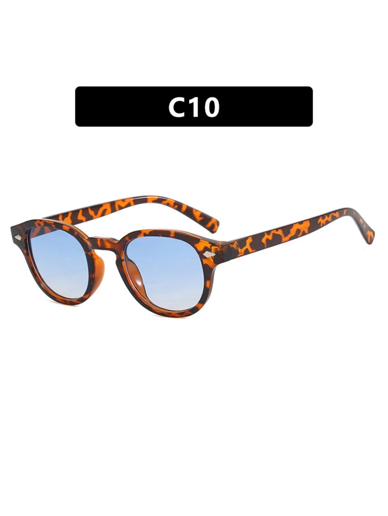 Riveted Arrow Small Frame Oval Sunglasses - Image 23