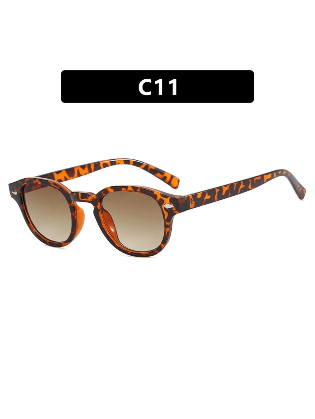 Riveted Arrow Small Frame Oval Sunglasses - Image 25
