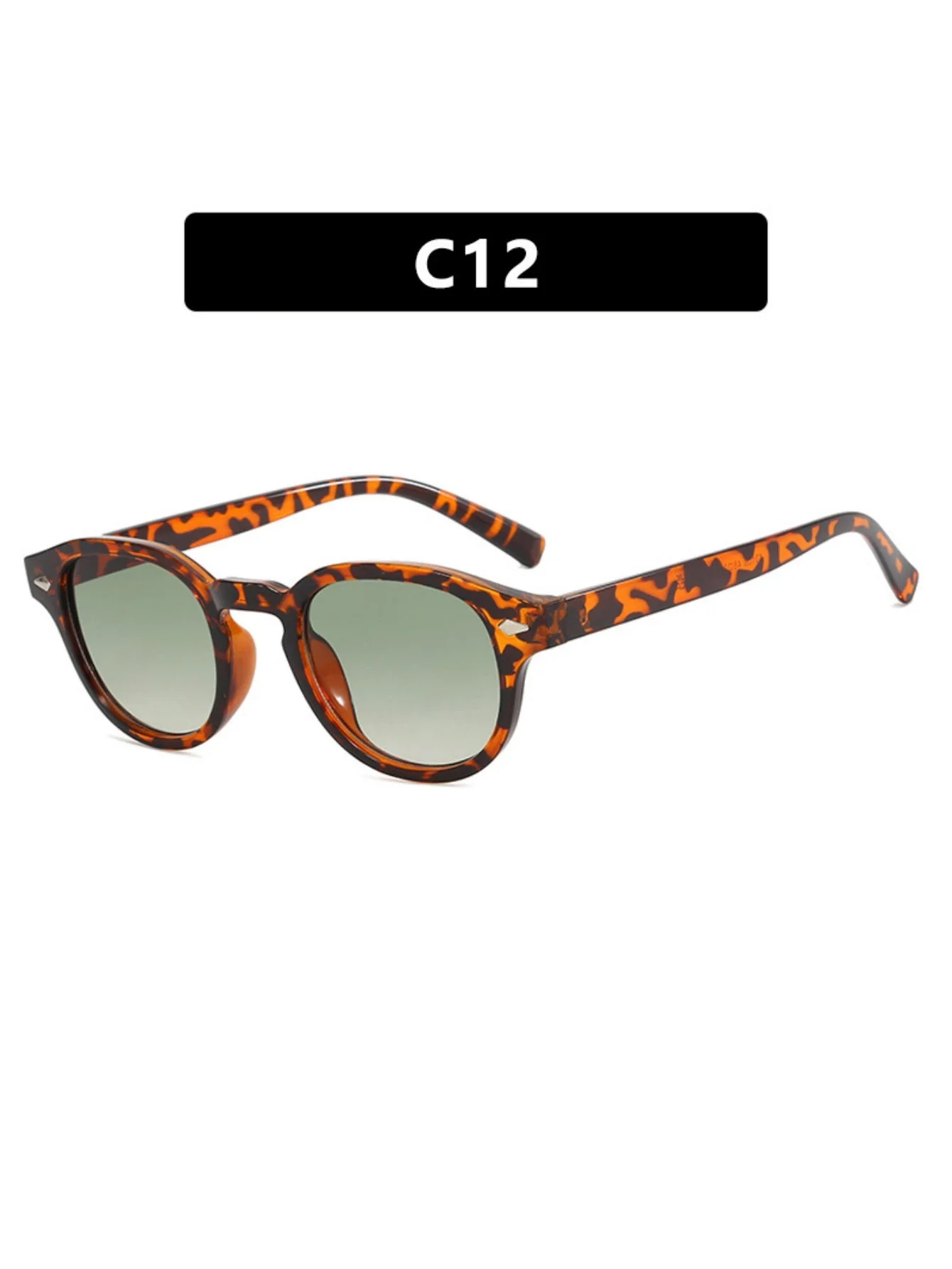 Riveted Arrow Small Frame Oval Sunglasses - Image 27