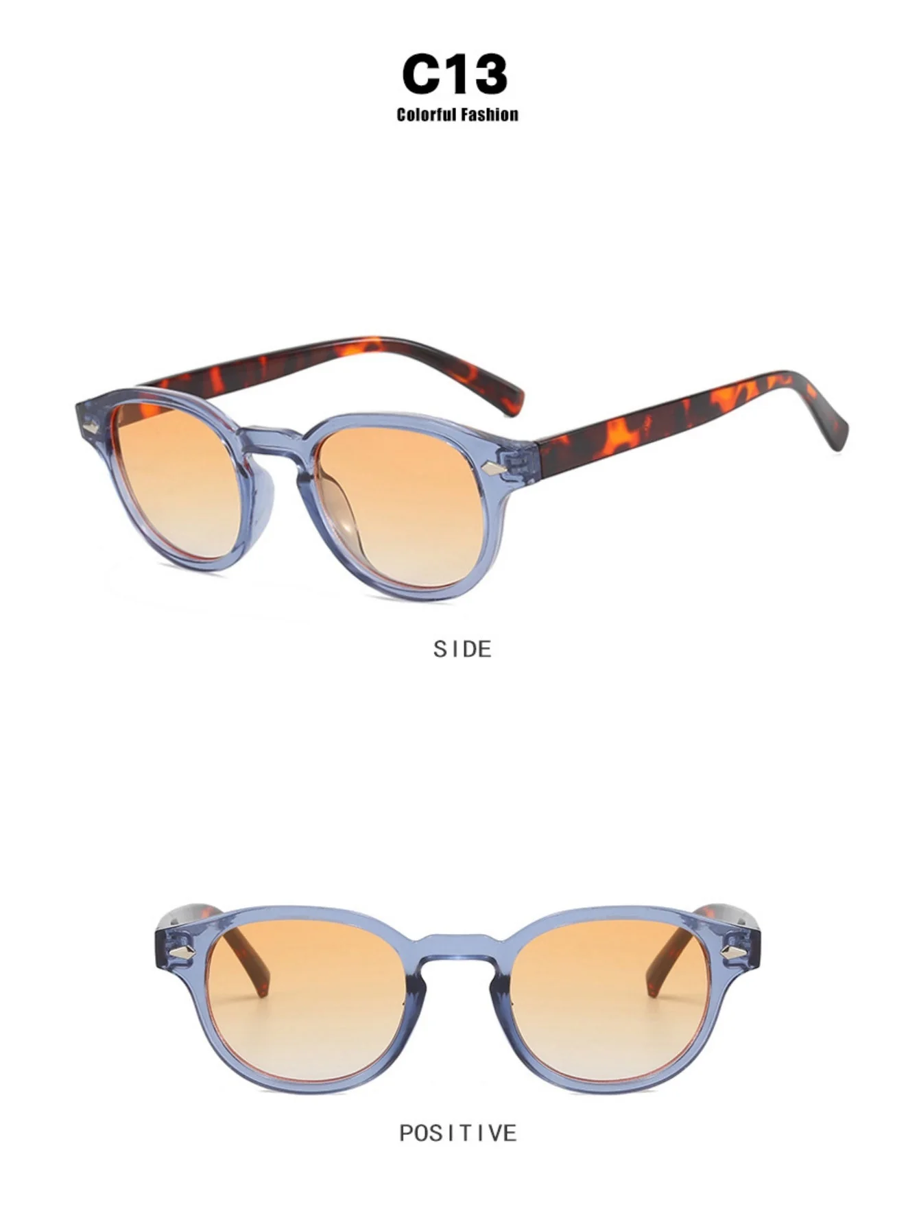 Riveted Arrow Small Frame Oval Sunglasses - Image 30
